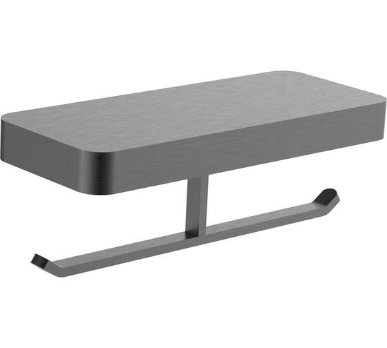 Изображение товара Двойной держатель для туалетной бумаги Wonzon & Woghand с полкой LOTTE, Темный графит WW-8356-BGM