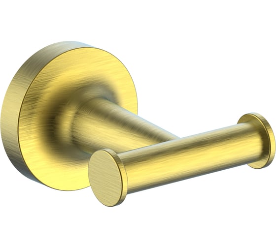 Изображение товара Двойной крючок для ванной Wonzon & Woghand SIMPLE, Брашированное золото WW-6525-BG