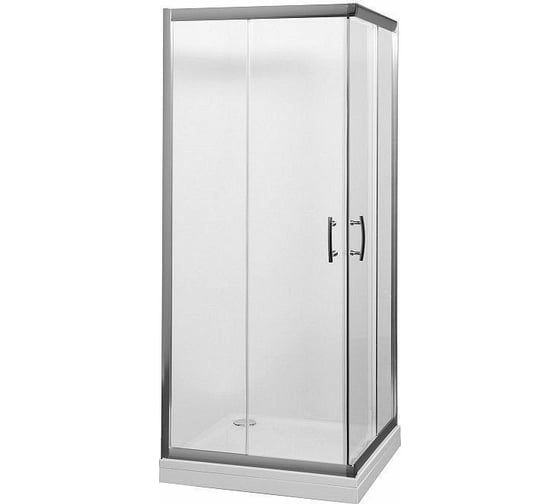 Изображение товара Душевая шторка Aquanet Alfa Cube 900х900х2000 мм, стекло прозрачное, хром 00168416