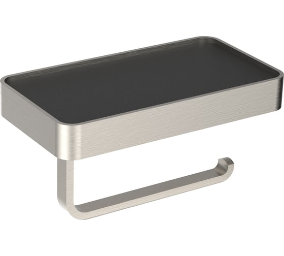 Изображение товара Держатель для туалетной бумаги Wonzon & Woghand с полкой GRAFFITY, Брашированный никель (9366-BN) WW-9366-BN