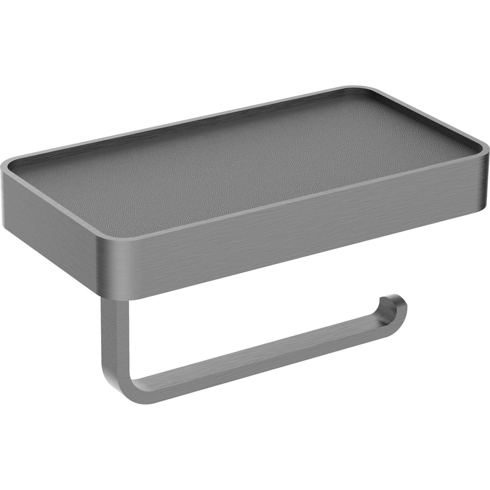 Изображение товара Держатель для туалетной бумаги Wonzon & Woghand с полкой GRAFFITY темный графит