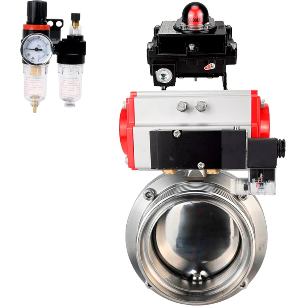 Изображение товара Затвор дисковый нержавеющий DN15 Ру10 EPDM Ду15 пищевой