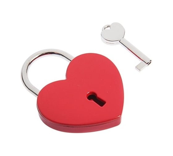 Изображение товара Сувенирный замок ТУНДРА "Сердце" красный 4668272