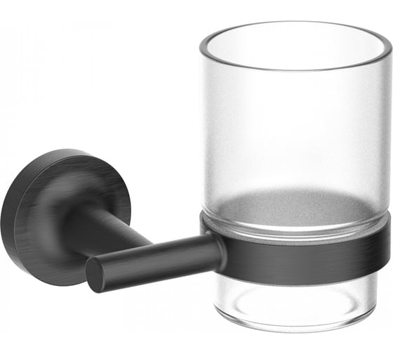 Изображение товара Стакан для зубных щеток Wonzon & Woghand с держателем SIMPLE, Темный графит WW-6521-BGM