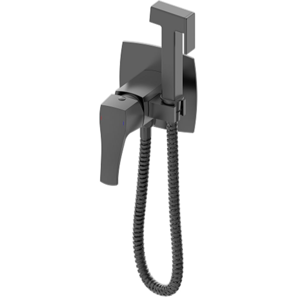 Изображение товара Встраиваемый смеситель с гигиеническим душем Wonzon & Woghand FLEX для биде графит