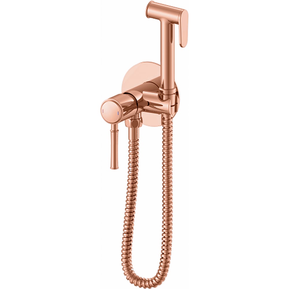 Изображение товара Смеситель с гигиеническим душем встраиваемый Wonzon & Woghand TOR Розовое золото