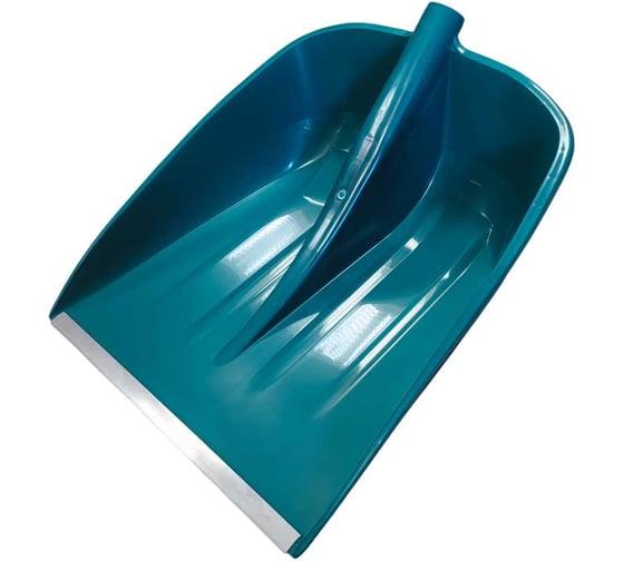 Изображение товара Снеговая лопата ООО ПК Тандем-АГРО Скандинавская 360х460мм ЦВЕТНАЯ пластмассовая с алюм планкой из морозостойкого пластика без черенка Ф32мм 4630435960325