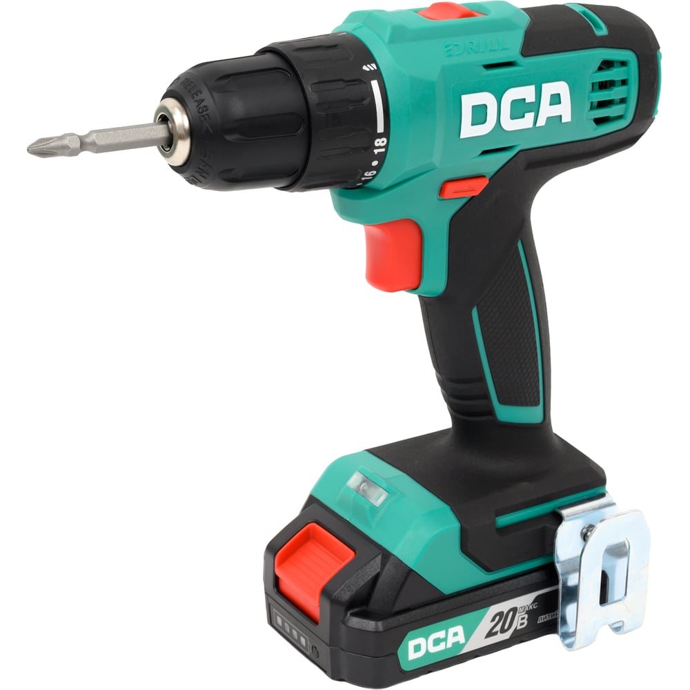 Изображение товара Аккумуляторная дрель-шуруповерт DCA ADJZ2035 2АКБ 2Ач 20В профессиональный