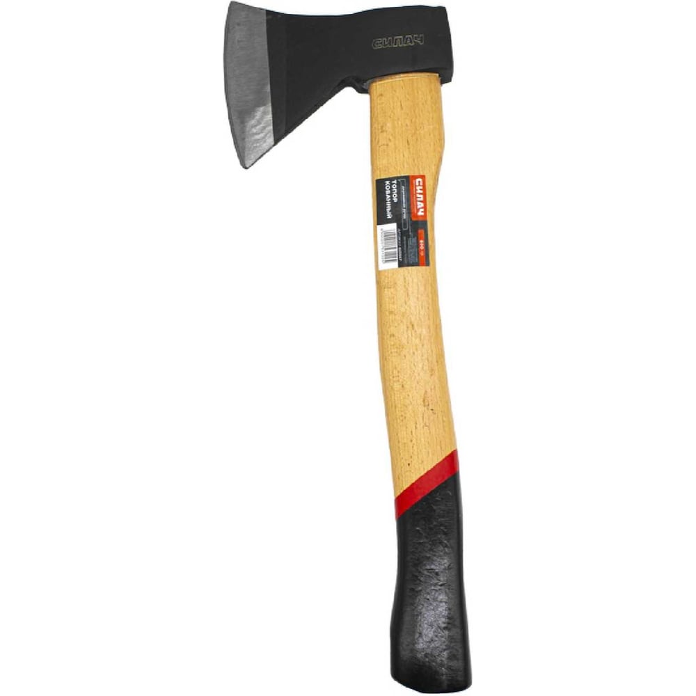 Изображение товара Топор СИЛАЧ 600 г с деревянной ручкой и кованым лезвием