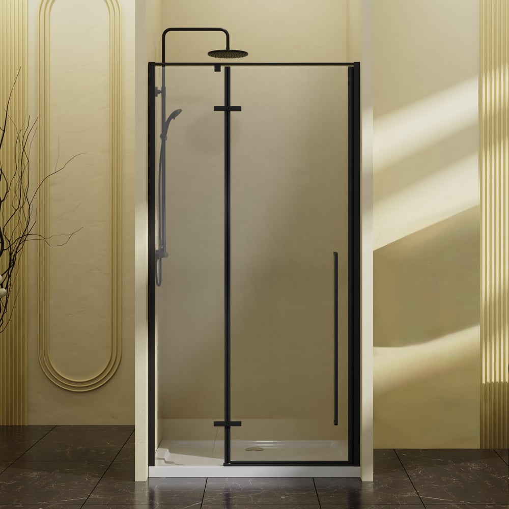 Изображение товара Душевая дверь VINCEA Slim-N 1000 черный стекло прозрачное