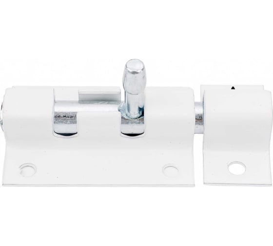 Изображение товара Прямоугольная задвижка Левша ШП-40 белый/цинк У1-2649.БЦ