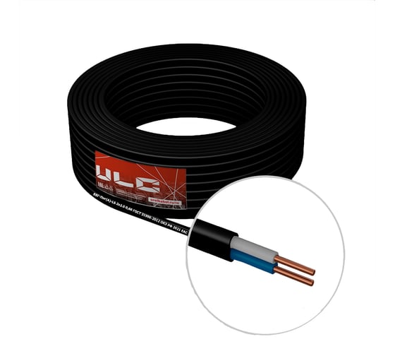 Изображение товара Кабель ВВГ-ПнгA-LS ULC 2х2.5 черный 5м ULС0052 ULC0052