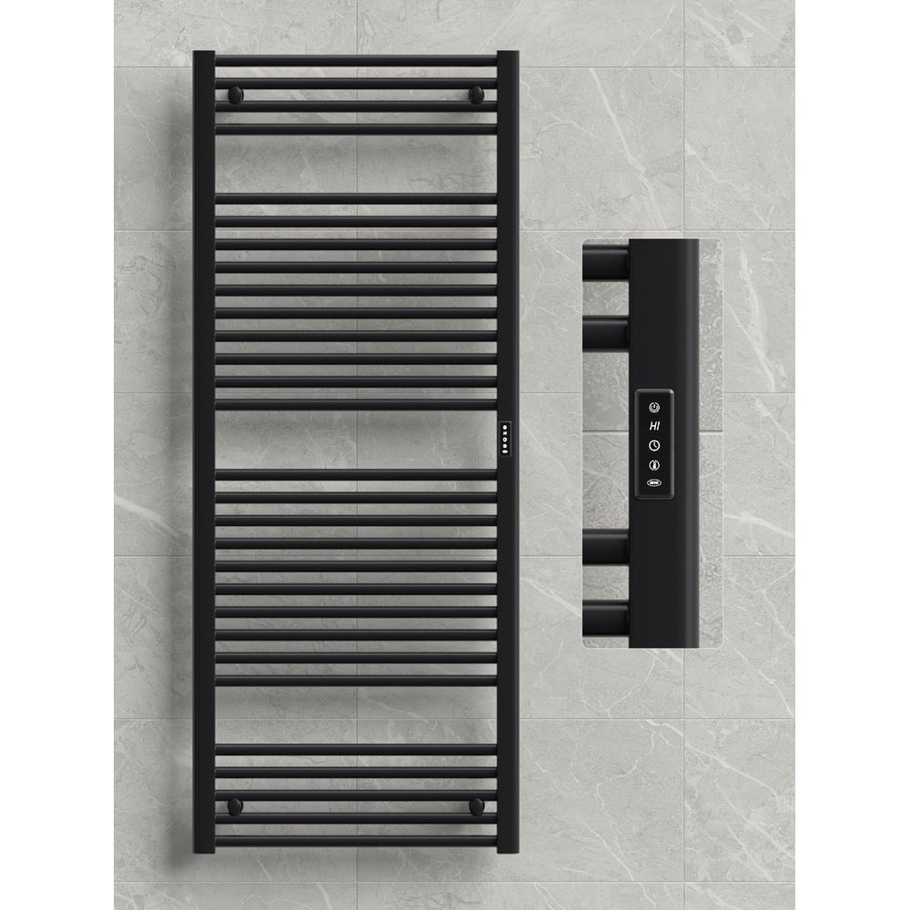 Изображение товара Электрический полотенцесушитель RIFAR D-LINE 430 Вт черный янтарь матовый