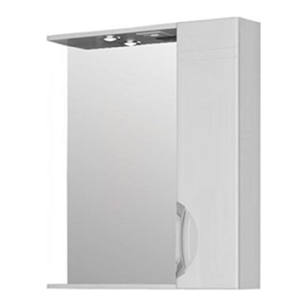 Изображение товара Зеркало-шкаф SANTRADE НР 60 см ДЖИКА с подсветкой и розеткой белый