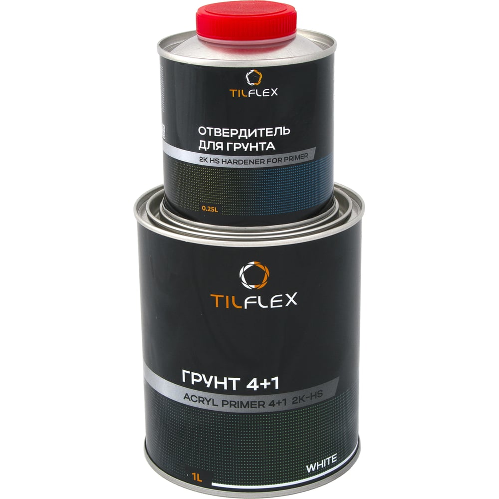 Изображение товара Грунт 4+1 TILFLEX 2K-HS (Белый), в комплекте с отвердителем (0,8л+0,25л) TLS08N