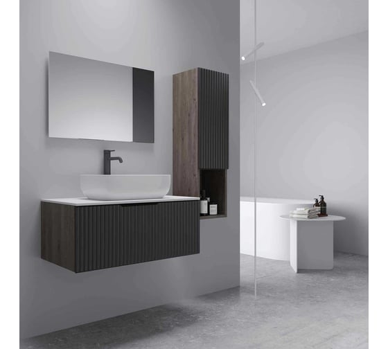 Изображение товара Подвесная тумба в ванную ЗОВ Кито Флавио 60, под раковину 40697405, цвет- Лиони РЕТ K60FL