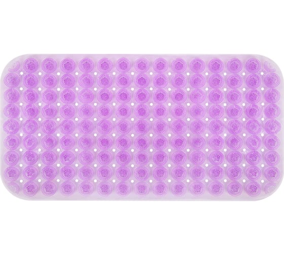 Изображение товара Коврик для ванной противоскользящий PRIMILA 71x38см массажный Цветыпрозрачно-фиолетовый,ПВХ, 700373