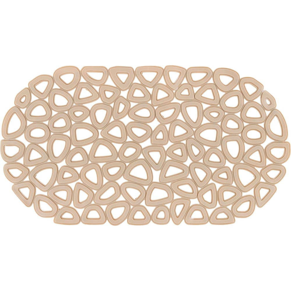 Изображение товара Коврик для ванной противоскользящий PRIMILA 68x37см овальный бежевый ПВХ