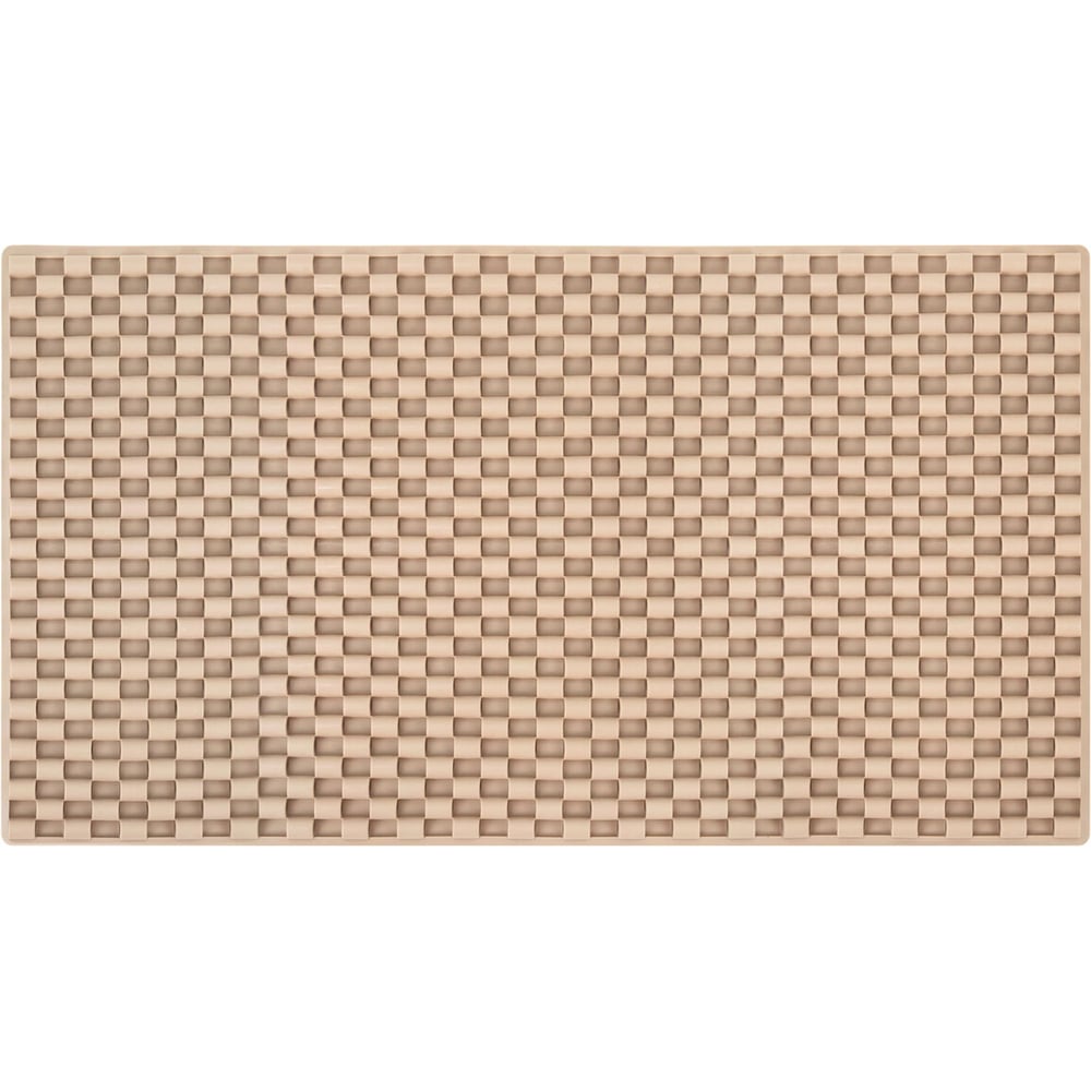 Изображение товара Коврик для ванной противоскользящий PRIMILA 66x36см Мозаика бежевый, ТПЭ, присоски, 700387