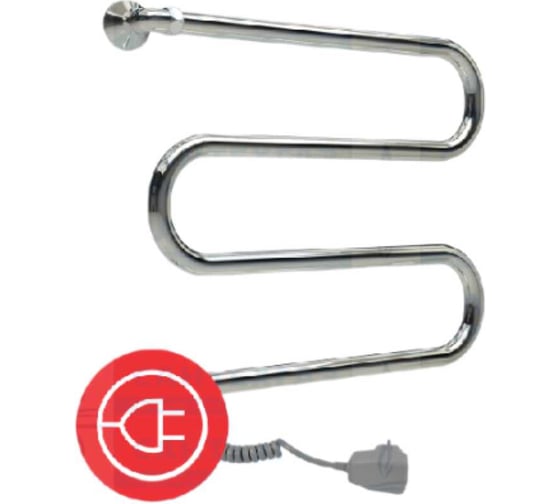 Изображение товара Полотенцесушитель Электрический ТЕРМОДИЗАЙН нержавеющая сталь, М (с полкой) (AISI 304) H=500, W=600 ТЕРМО ДИЗАИН TDMP003E