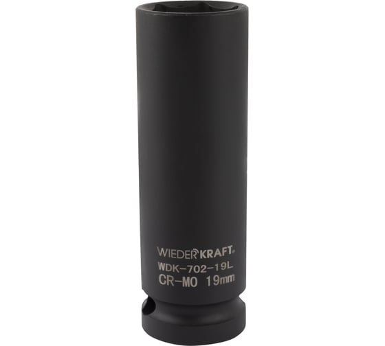 Изображение товара Головка ударная глубокая тонкостенная 6-гранная (19 мм; 1/2") WIEDERKRAFT WDK-702-19L