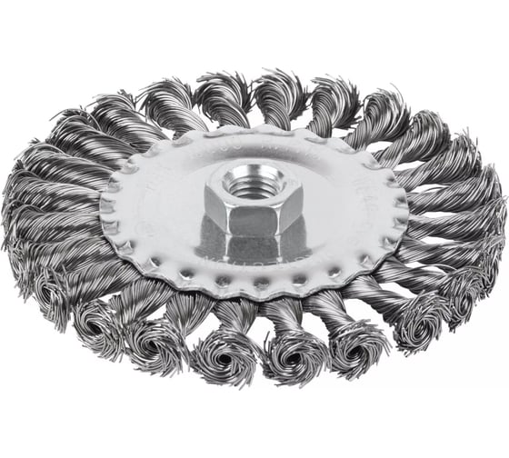 Изображение товара Щетка для УШМ Profi М14, тип Плоская, крученая проволока 0,5 мм, 125 мм, блистер, CUTOP 82-909