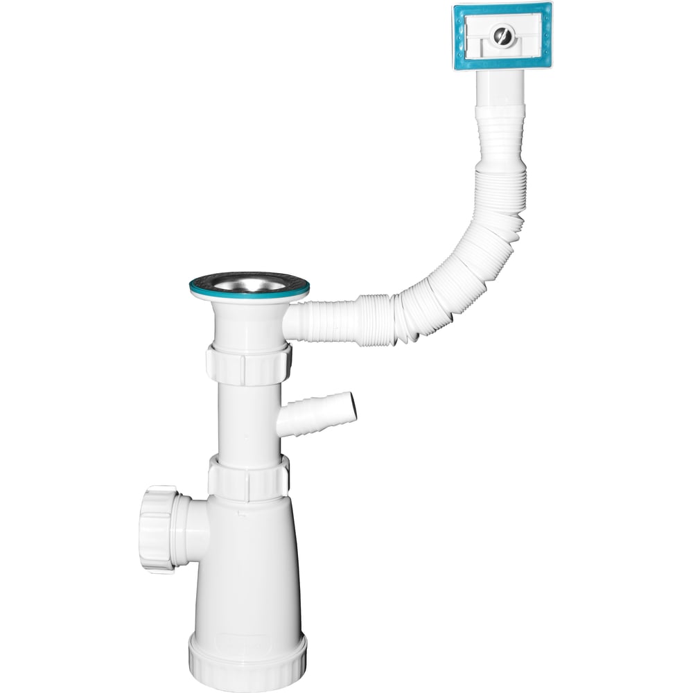 Изображение товара Сифон для умывальника Инкопласт И 1 1/2x40 с отверстием для стиральных машин