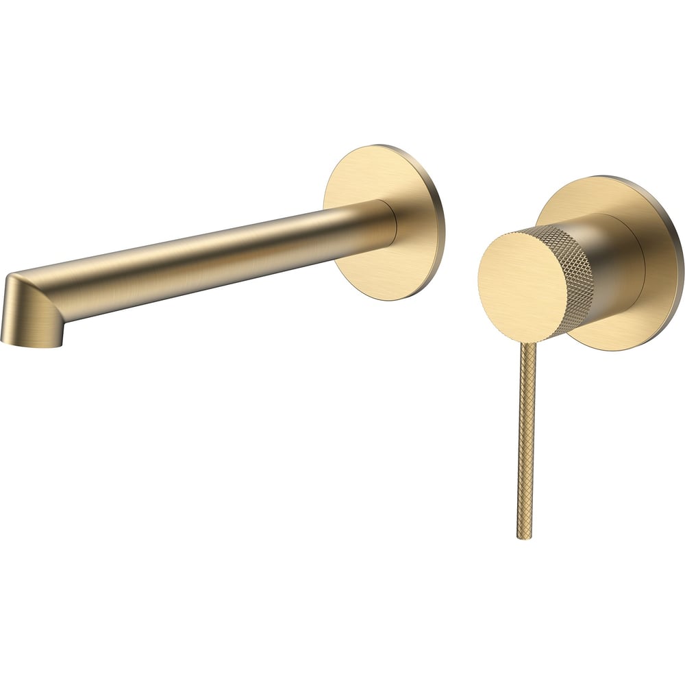 Изображение товара Современный встраиваемый однорычажный смеситель для умывальника VINCEA Rim золото