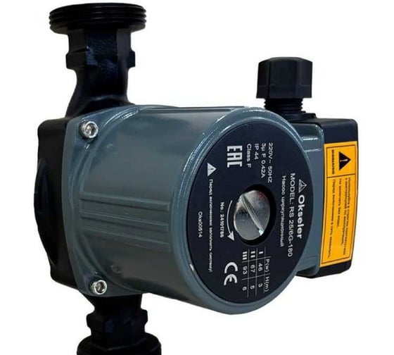 Изображение товара Насос циркуляционный Okseler Standart RS 32/6G-180 с гайками Oks00512