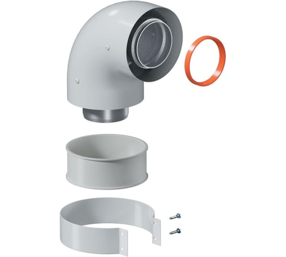 Изображение товара Отвод промежуточный Okseler угол 90 гр. 60/100 (наружный диаметр папа/папа) oks00115