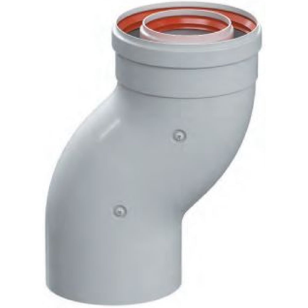 Изображение товара Отвод S-образный Okseler D60/100 oks01486 алюминий 45 градусов, 60/100 мм