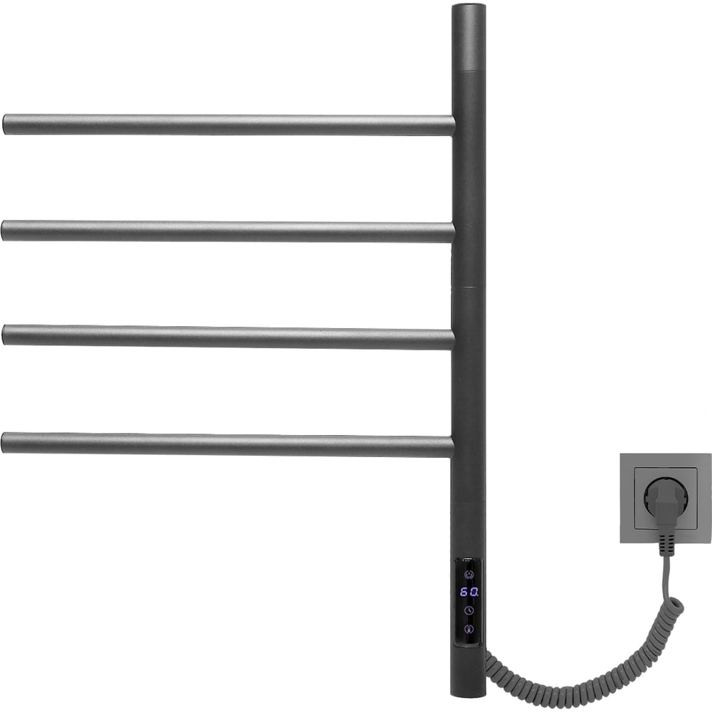 Изображение товара Электрический полотенцесушитель VINCEA 43x60 графит с таймером VTD-1S1CGE