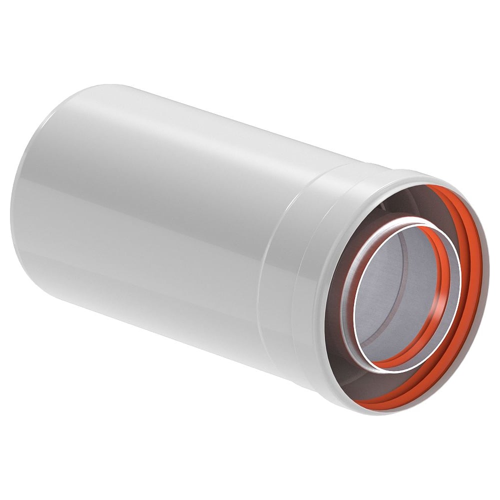 Изображение товара Удлинение Okseler 80/125 250 мм - белый алюминий