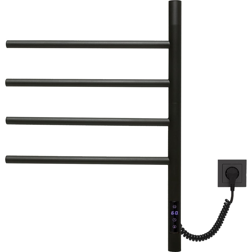 Изображение товара Электрический полотенцесушитель VINCEA 43x60 черный с таймером VTD-1S1CBE