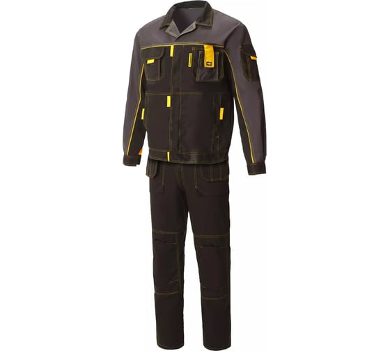 Изображение товара Костюм СОЮЗСПЕЦОДЕЖДА Профессионал-2 GEN черный/графит/желтый, р. 52-54 рост 170-176 2000000096636