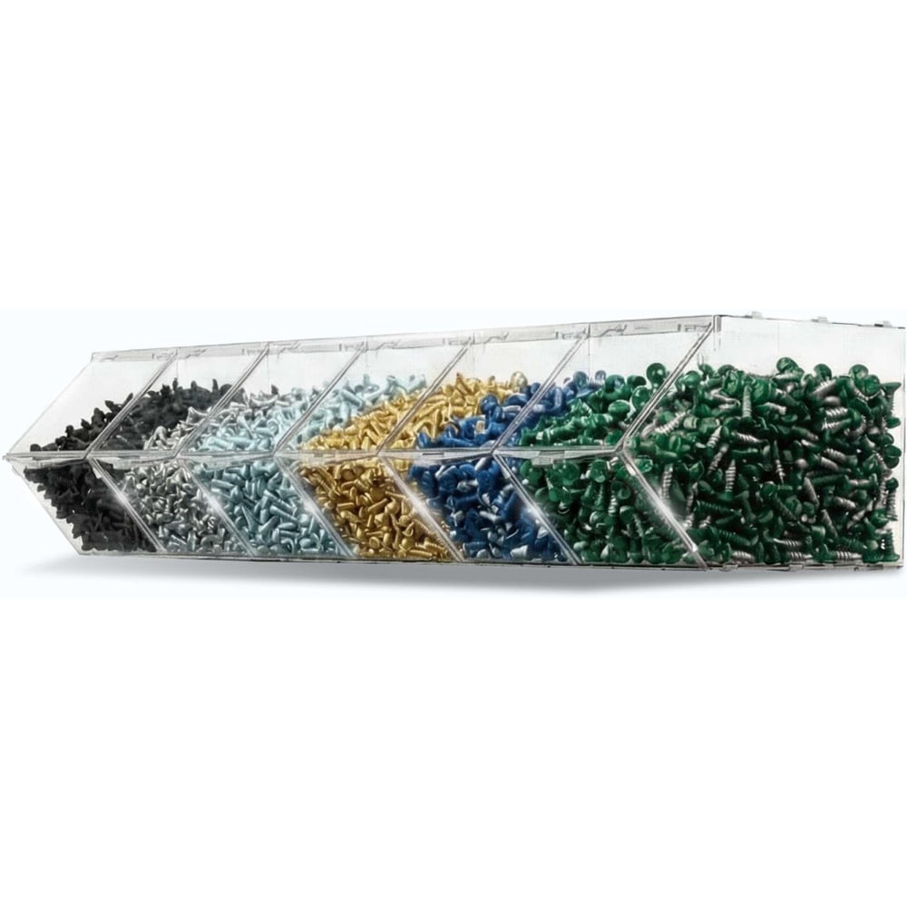 Изображение товара Диспенсер CRYSTAL-BOX разборный на 6 секций из ПЭТ для хранения и подачи