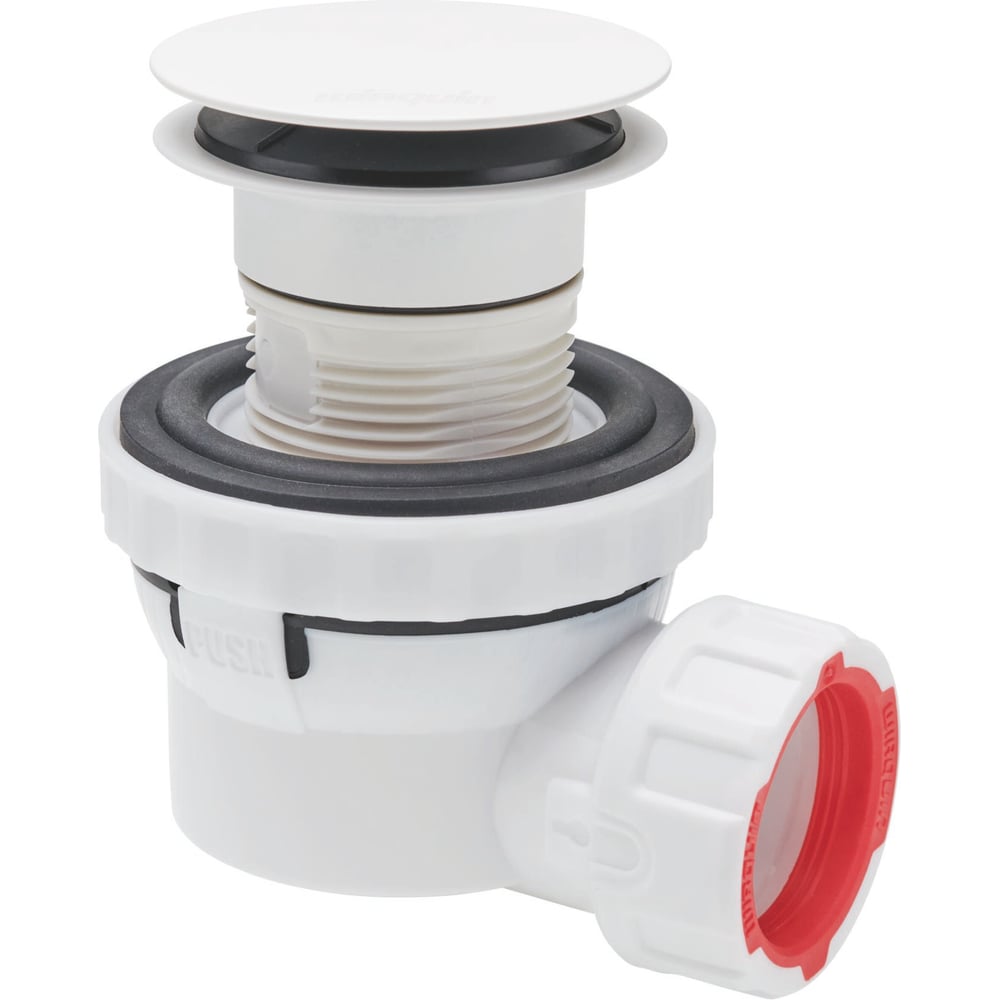 Изображение товара Сифон для раковины WIRQUIN NANO 6.7 с пробочным сливом и прочисткой сверху