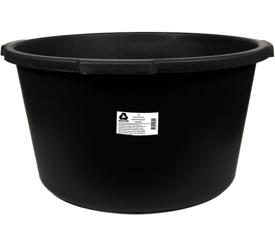 Изображение товара Таз строительный Maxim круглый, 90 л, черный 11614990
