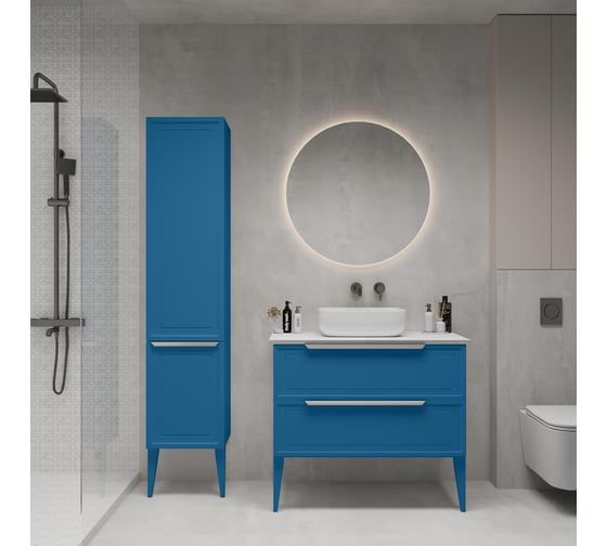 Изображение товара Подвесная тумба для ванной ЗОВ со столешницей Севилья 100, под раковину 40696853, цвет капри, S100B-KPW