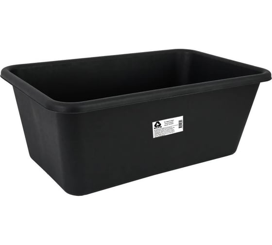 Изображение товара Таз строительный Maxim прямоугольный, 90 л, черный 11614994