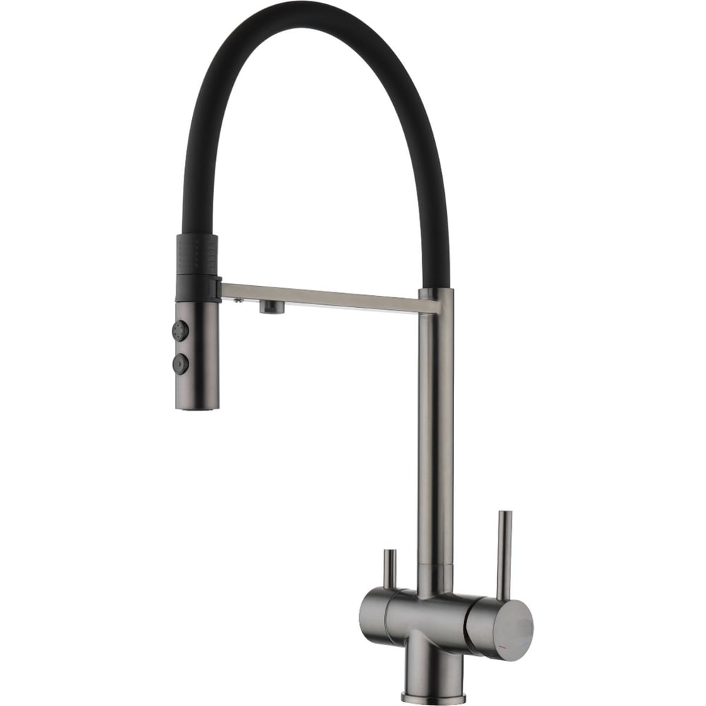 Изображение товара Смеситель для кухни ESKO R-излив графит/черный K221Grb