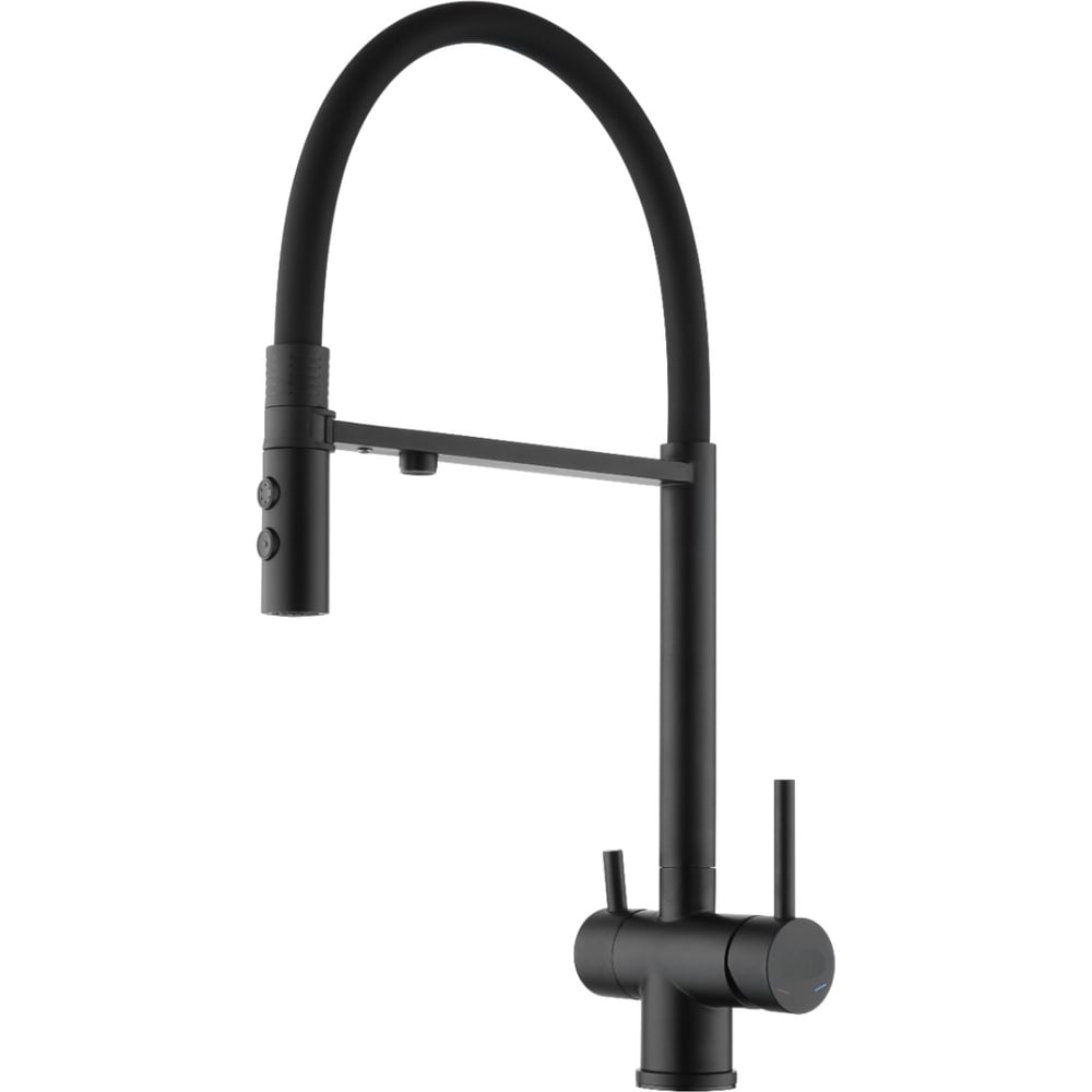 Изображение товара Смеситель для кухни с фильтром ESKO R-излив черный K221Tb