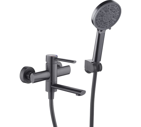 Изображение товара Смеситель ванно-душевой с душевым гарнитуром FASHUN сталь SUS304, оруж. cталь PVD покрытие, A53034-17