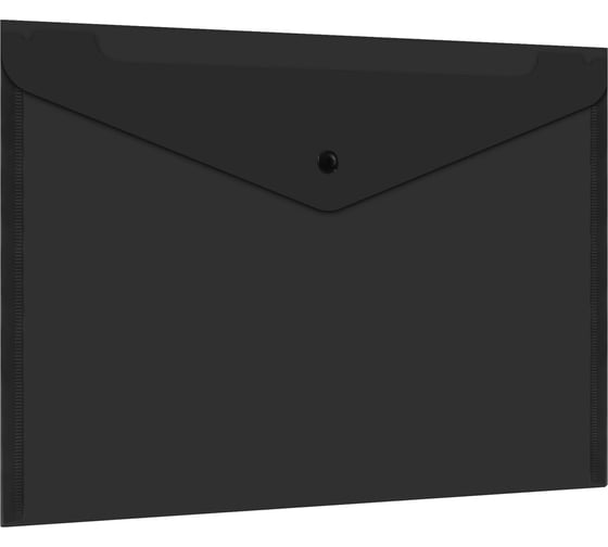 Изображение товара Папка-конверт с кнопкой BRAUBERG прозрачная, А4 UNIVERSAL, КОМПЛЕКТ 12 ШТ., до 100 листов, черная, 0,15 мм, 273072