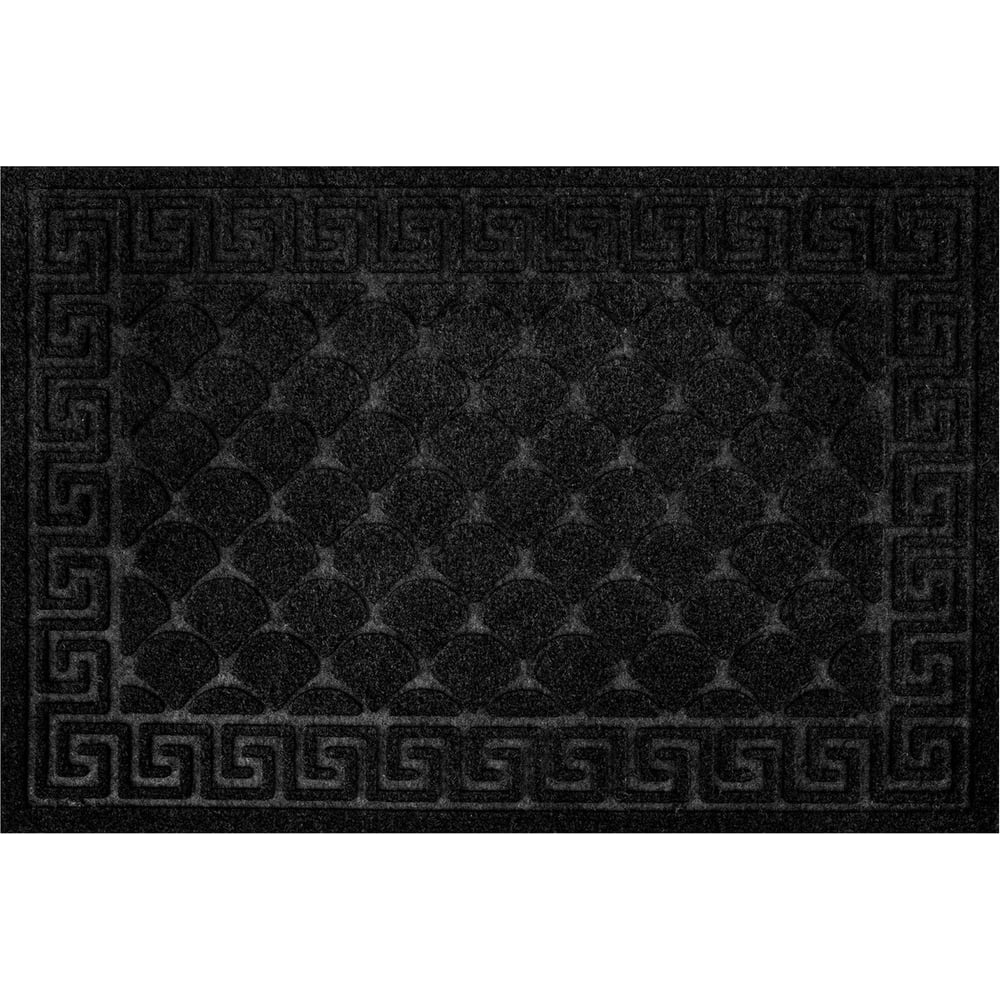 Изображение товара Коврик придверный ЛЮБАША 40x60см ЧЕРНЫЙ грязезащитный 430гр/м2, фактурный рисунок ЧЕШУЙКИ 701057