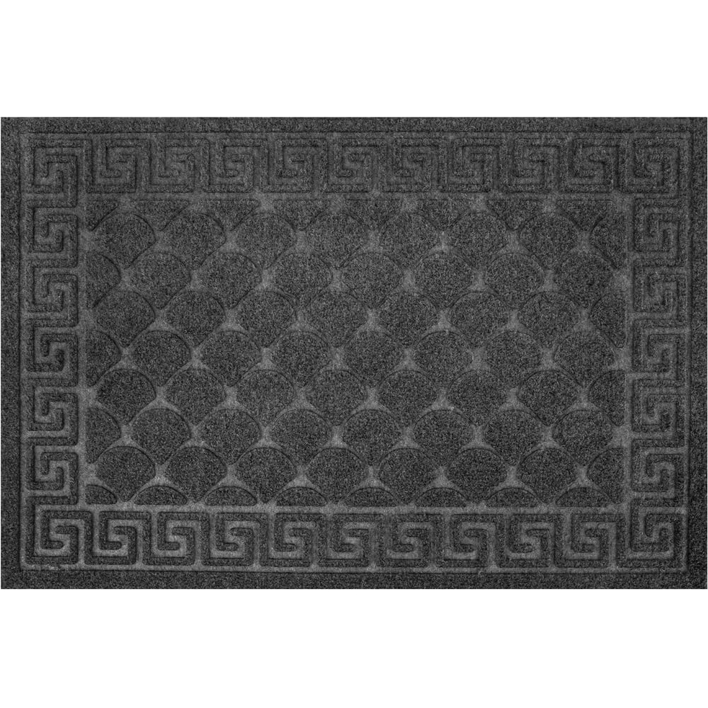 Изображение товара Коврик придверный ЛЮБАША 40x60см СЕРЫЙ грязезащитный 430гр/м2, фактурный рисунок ЧЕШУЙКИ 701058