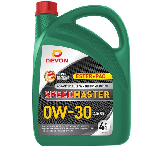 Изображение товара Масло Devon Speed Master SAE 0W-30 A5/B5, канистра 4л 338663831