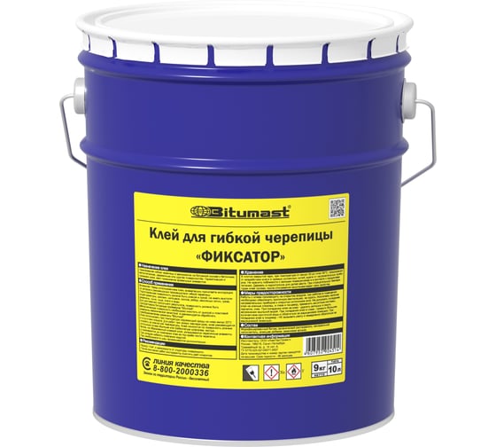 Изображение товара Клей для гибкой черепицы Bitumast 10л/9кг 4607952904514