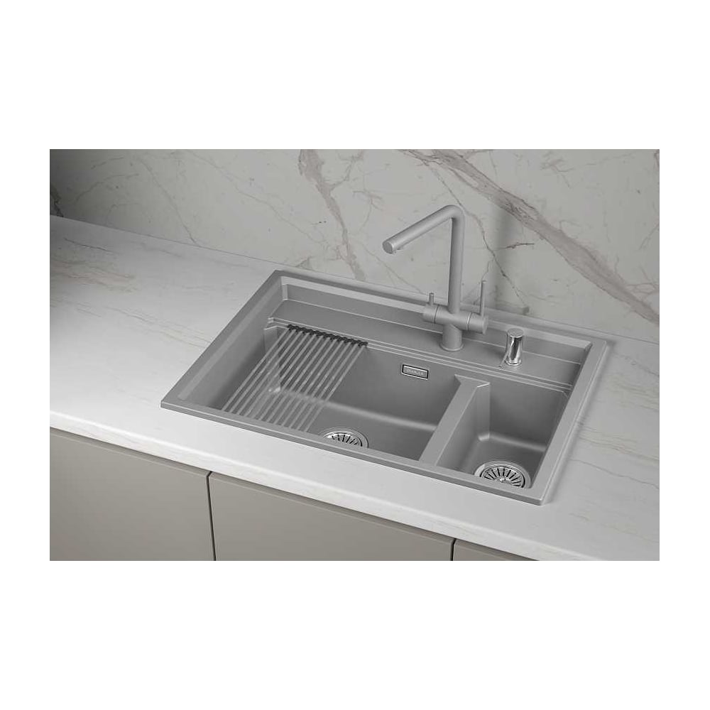 Изображение товара Кухонная мойка Granula KS кварц 7302i алюминиум