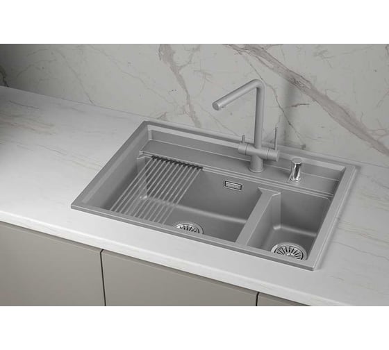 Изображение товара Кухонная мойка Granula KS кварц 7302i, АЛЮМИНИУМ
